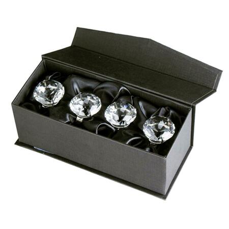 LEEBER Elegance Diamond Ring Napkin Rings, 1 x 2.75 x 1.75 in. - Set of 4 87321